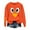 Orange, variant on Luwomo Women's Sweatshirts Long Sleeve Crewneck Thanksgiving Turkey Print Funny Gobble Turkey Sweatshirt Gifts,Black,L