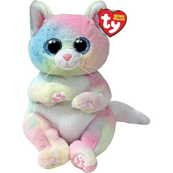 Ty Beanie Bellies - Jenni the Multicolor Cat - Stuffed Animal