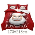 thumbnail image 3 of 4-Piece Set Cloth, Four-Piece Set 1X Christmas Bed Set Of Three (Multi-color-D), 3 of 8