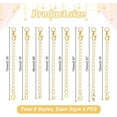 thumbnail image 2 of 24 Pcs Gold Chain Extender 8 Styles Jewelry Chain for Necklace Bracelet Anklet Extension with Lobster Clasp for Jewelry Making KK-GA0001-52G Gold DIY, 2 of 8