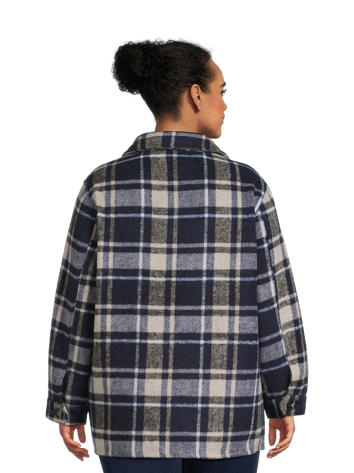 Jason Maxwell Women's and Women's Plus Size Plaid Button Down