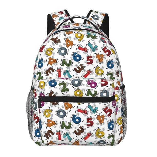 Fotbe Colorful Numbers Mochila Casual con Estampado para Escuela, Viajes y Actividades al Aire Libre - Duradera, Ligera y Cómoda
