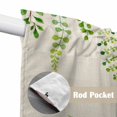 thumbnail image 4 of Spring Leaves Swag Curtains for Kitchen/Bedroom/Living Room, Pastoral Garden Botanical Rustic Burlap Scalloped Curtains 63 Inch Long, Window Swag Topper Curtains Valances 2 Panels Set 36"x63", 4 of 8