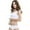 White, variant on Woman Seamless Lace Sports Underwear Set, Cross Front Side Buckle Lounge Bra Yoga Workout Activewear Without Steel Ring S-4XL