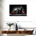 thumbnail image 3 of Elephant Stock Wine And Grapes Red Pop Wall Art - Horizontal Canvas Wall Art - Living Room Wall Decor - Food And Drink Canvas - Red And Black Decor - 30" x 20", 3 of 8