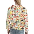 thumbnail image 7 of Daiia Farm Pattern Women's Fashion Hoodies & Sweatshirts with Kangaroo Pocket Hooded Sweatshirt with Eye-catching Drawstrings-Large, 7 of 7