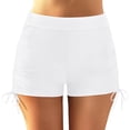 thumbnail image 2 of Women's Swim Shorts Solid Tankini Bottoms Swimming Shorts with Drawstring Summer Swimwear, 2 of 7