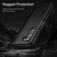 thumbnail image 3 of JETech Case for Samsung Galaxy Z Fold 5 2023 with Hinge Protection, Heavy Duty Rugged Protective Hard PC Phone Cover, Anti-Fingerprint Matte Finish (Black), 3 of 6