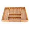 ForHauz Bamboo Silverware Utensil Drawer Organizer Adjustable with 7 Expandable Slot Compartments, Premium Quality