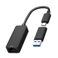 thumbnail image 2 of Adaptador de PC 2 en 1 USB3.0/Tipo-C a Gigabit Ethernet Convertidor RJ45 de 2500 Mbps, 2 of 9