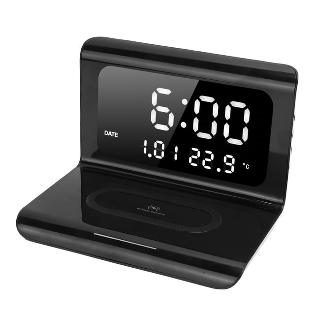 Cargador inalámbrico NikouMX Reloj multifuncional Calendario electrónico