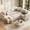 Beige-7 Seaters+Sleeper, variant on Time Ray 5 Seaters Modular Sectional Sofa, Plush Corduroy Sleeper Sofa Bed with Storage Seat&Side Pocket,Pull Out Couch Bed,V Shaped Sectional Couches for Living Room,Dark Grey