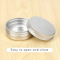 thumbnail image 5 of 30 Pack Screw Top Round Metal Lip Balm Tins Containers Lids (1oz), 5 of 5