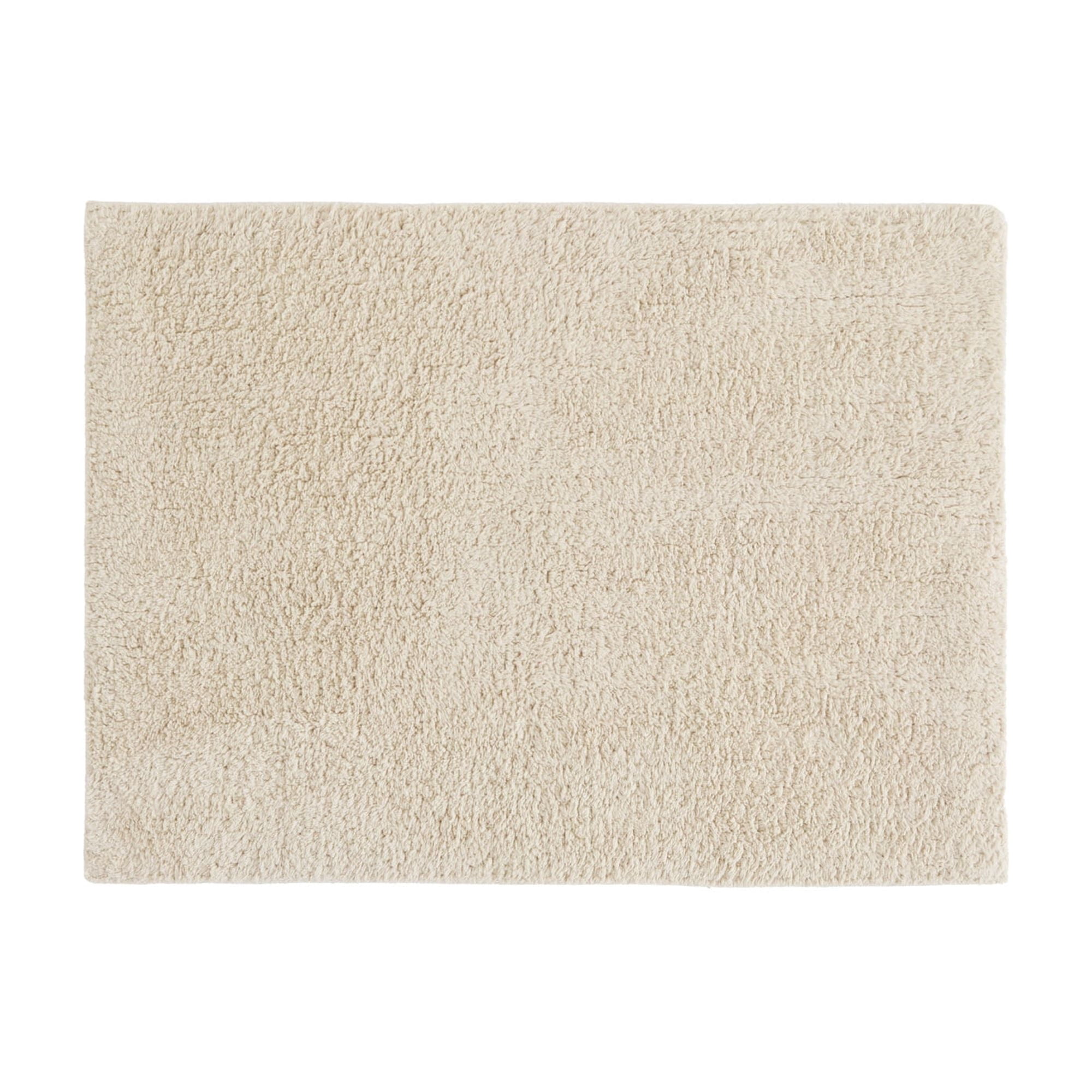Noble Linens Reversible Cotton Bath Mat, 24 in x 17 in, Natural