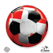 Swiss National Team Switzerland Soccer Fan - 3" Vinyl Sticker - For Car Laptop I-Pad Phone Helmet Hard Hat - Waterproof Decal