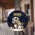 thumbnail image 3 of Happy New Year Havanese Welcome 2025 Balloon Firework Party Round Wood Sign Havanese Dog Lover Gifts Idea Hanging Wall Home Decor - 01014, 3 of 5