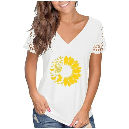 

Aufmer Womens Tops Clearance Womens Scrub Print Casual Loose Blouse Round Neck Long Sleeve T-Shirt Tops