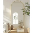 thumbnail image 3 of Antok Arched Full Length Floor Mirror 59"x16.1" Full Body Mirror with Stand, for Bedroom, Living Room, Cloakroom, Gold, 3 of 6