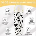 thumbnail image 5 of Ochapa Cow 30oz Tumbler Stainless Steel With Handle Flip Straw, Leakproof Travel Mug Coffee Cup, Birthday Christmas Gifts For Cow Animal Lovers Women Friends Girls Sister Daughter, 5 of 7