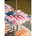 thumbnail image 2 of Outdoor Tablecloth with Umbrella Hole for Patio/Picnic/Party/Camping, Patriotic 250 Waterproof Table Cloth Square Cover Washable, American Flag 4th of July Independence (60"x 60"), 2 of 9