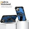 thumbnail image 6 of Strong Magnetic for iPhone 14 Case with Hidden Stand, Compatible with Mag-Safe, Military Grade Drop Protection, Built-in Kickstand for iPhone 14 Heavy Duty Shockproof Cover, Blue, 6 of 7