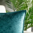 thumbnail image 4 of Phantoscope Shiny Crushed Velvet with Trim Series Decorative Throw Pillow, 22" x 22", Lake Blue, 2 Pack, 4 of 6