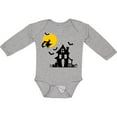 thumbnail image 3 of Inktastic Halloween Haunted House Witch and Bats Boys or Girls Long Sleeve Baby Bodysuit, 3 of 5