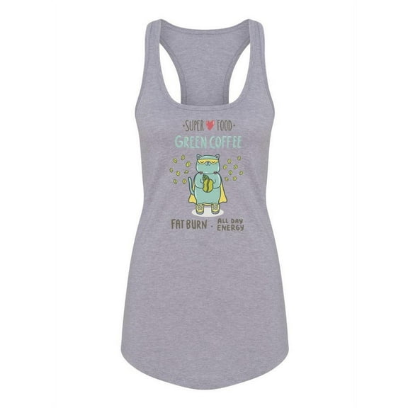 Green Coffee Racerback Tank Women -Image by Shutterstock, Female x-Small