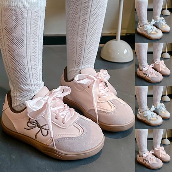 Miluxas Girls Athletic Running Shoes Comfortable Walking Shoes Casual Soft Sole Lightweight Sports Sneakers Pink 2 M(36)