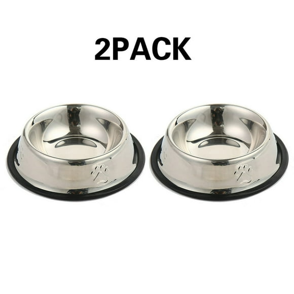 MesaSe Bol pour Chien en Acier Inoxydable avec Base en Caoutchouc pour Nourriture et Eau, Contenant pour Nourriture pour Animaux, Choix Parfait de Bols pour Petits/moyens/grands Chiens Ou Chats (1 Paquet)