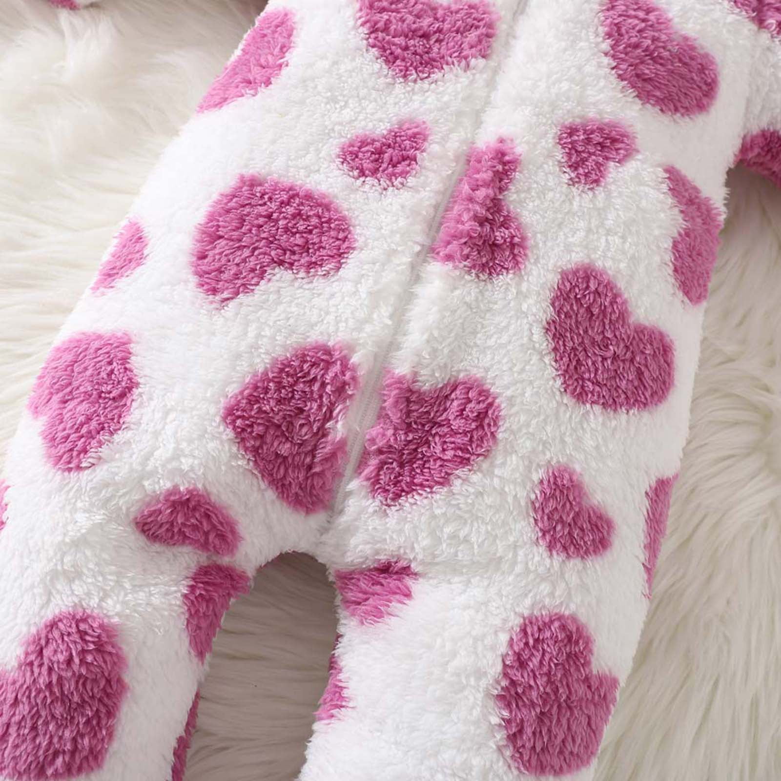 Karoyedx Infant Baby Girl Rompers Infant Baby Girl Plaid Romper Baby Sweatshirt Romper Ruffle Festival Clothes Fall Winter Outfits with Headband Hot Pink Size,12-18 Months