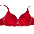thumbnail image 5 of Bras for Women Lace Full Coverage Support Bra Red Size 80C, 5 of 8