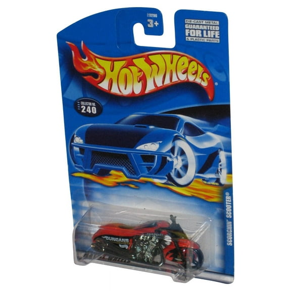 Hot Wheels Orange Scorchin' Scooter (2000) Motorcycle Toy Bike #240