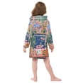 thumbnail image 7 of FORMRS Niños Bathrobe Unisex Hooded Robe Soft Plush Pajamas Sleepwear, Size 2-3T, Green Window, 7 of 7