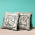 thumbnail image 4 of 28" x 28" Green Peacock Blown Seam Floral Indoor Outdoor Throw Pillow, 4 of 5