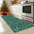 thumbnail image 6 of Glattice Christmas Runner Rug 2x6 Runners Rugs for Hallway Non-Slip Carpet Runners Washbale Kitchen Ruuners Snowflake Holiday Decor Print Thin Floor Runner for Bedroom Entryway, Green, 6 of 8