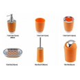 thumbnail image 3 of Jinsinto 6Pcs Designer Bathroom Accessory Set Toothbrush Holder Dish Soap Dispenser Orange, 3 of 5