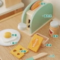 thumbnail image 3 of Children‘s Family Boys Girls‘ Kitchen Small Household Appliances Toy Simulation Wooden Bread Maker Coffee Machine Kitchen Toy, 3 of 7
