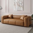 thumbnail image 1 of Leather Sofa Living Room Simple Modern Three-Seat Combination Italian Minimalist Sofa My Lux Decor Round, 1 of 5