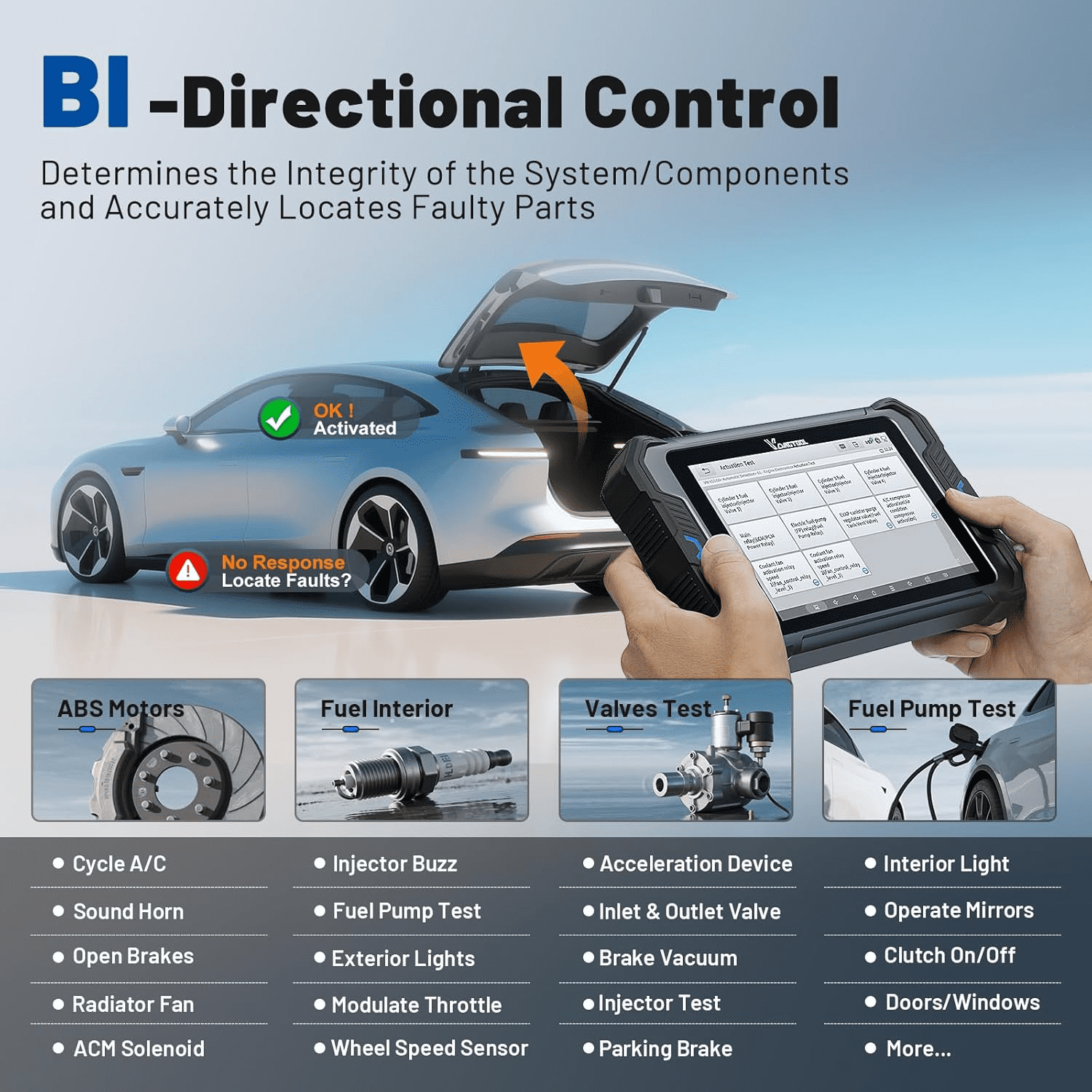 VDIAGTOOL VD80BT Automotive Bluetooth OBD2 Scanner with Topology Mapping, Full System Bi Directional Scan Tool 42+ Services