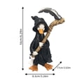 thumbnail image 3 of Cute Halloween Duck Resin Figurine Set, Mini Decorative Spooky Duck Statues with Fine Craftsmanship, Compact Tabletop Ornaments for Indoor Shelf Mantel Home Halloween Party Decoration, A, 3 of 8