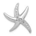 thumbnail image 1 of Pendentif en Forme d'Étoile de Mer Polie en Zircone Rhodié Argent Sterling 925, 1 of 2