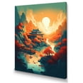 thumbnail image 2 of Designart "Mountain Top Asian Inspired Home IV" Japon Landscape Wall Art For Bathroom, 2 of 5