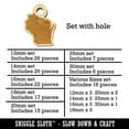 thumbnail image 2 of Wisconsin State Silhouette Wood Mini Charms Shapes DIY Craft Jewelry - With Hole - 30mm (6pcs), 2 of 7