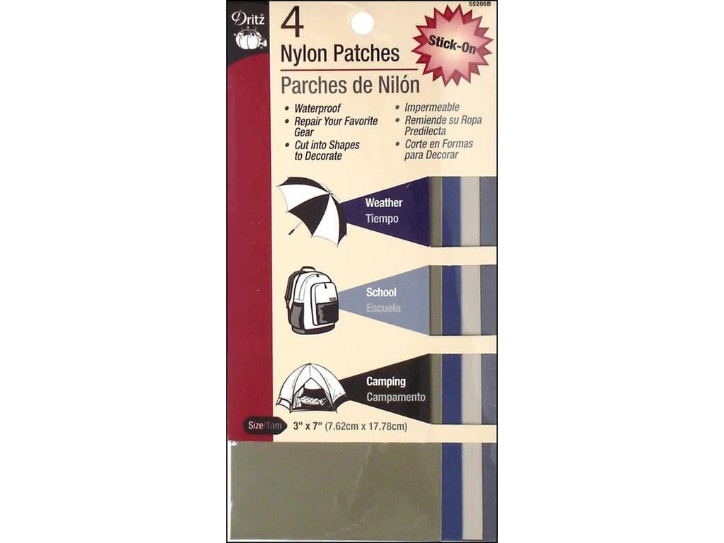 10.99x21.2x0.86 cm Acrylic Dritz 55206B Stick-On Nylon Patches Multicolour 4-Pack Camp Assorted 3 by 7-Inch
