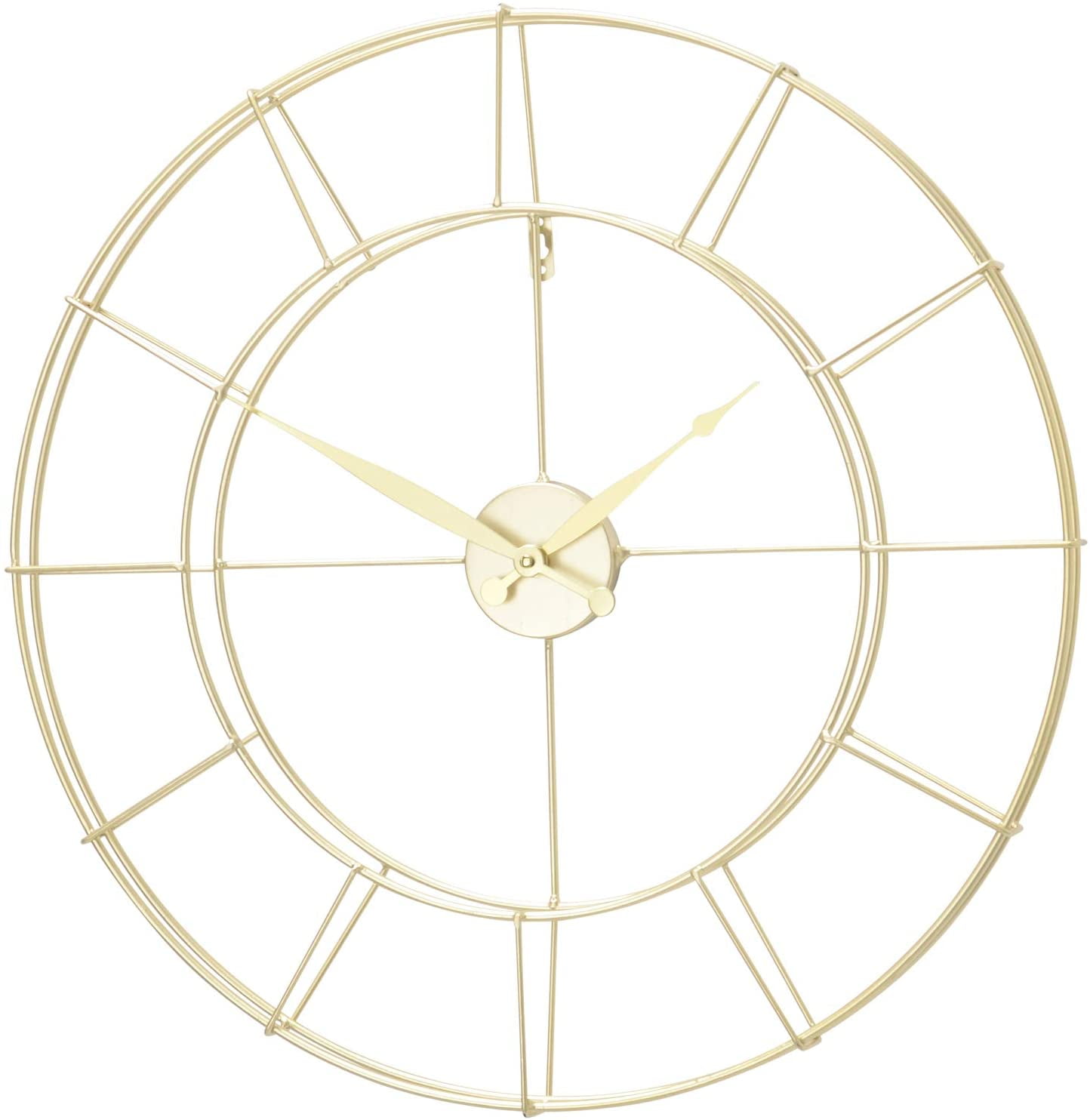 WHW Whole House Worlds Timekeeper Art Clock 22.5 D x 0.5 H Inches 1 AA Battery Quartz Movement 3.25 lbs. Mid-Century Modern Glam Not Included Gold Metal Work