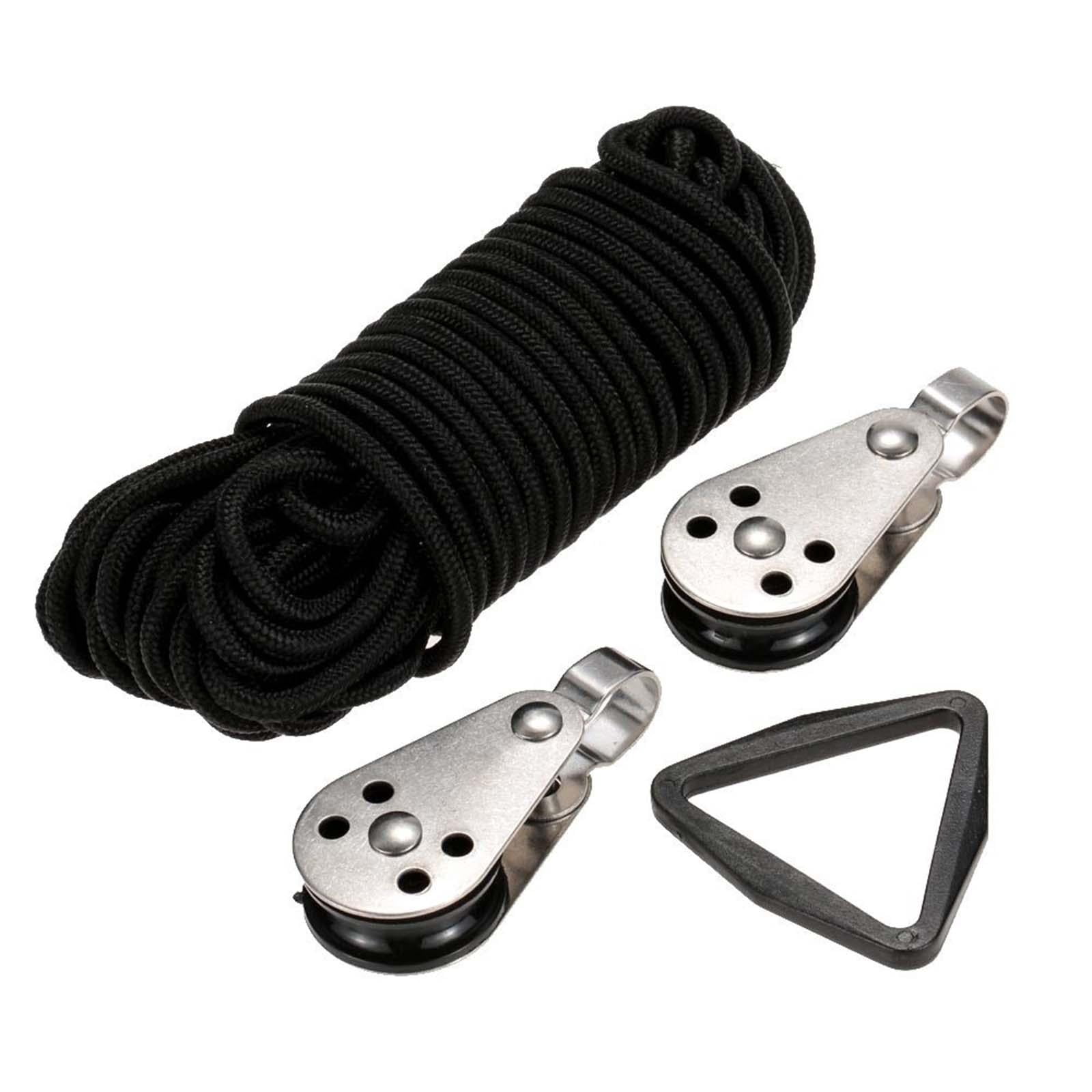 Axioma Kayak Boat Anchor Trolley W/ Screws and Nuts Nylon Rope Stainless Steel Hardware