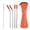 Orange, variant on Solivara 4 Pack Long Stainless Steel Drinking Straws With Silicone Tips For Tall Tumblers Straight Bent(Orange,One Size)