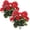 Red, variant on Blecry Artificial Begonia Flower, Realistic Silk Geranium for Wedding Home Decor, Faux Flower Arrangement for Living Room and Table Centerpiece, Blue