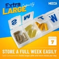 thumbnail image 2 of (100 Pack) MEDca 7-Day Extra Large Plastic Pill Organizer, Weekly Pill Planner, Frosted, 2 of 9